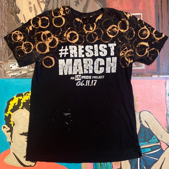 2017 LA Pride #RESIST March T Shirt - Picture 1 of 13